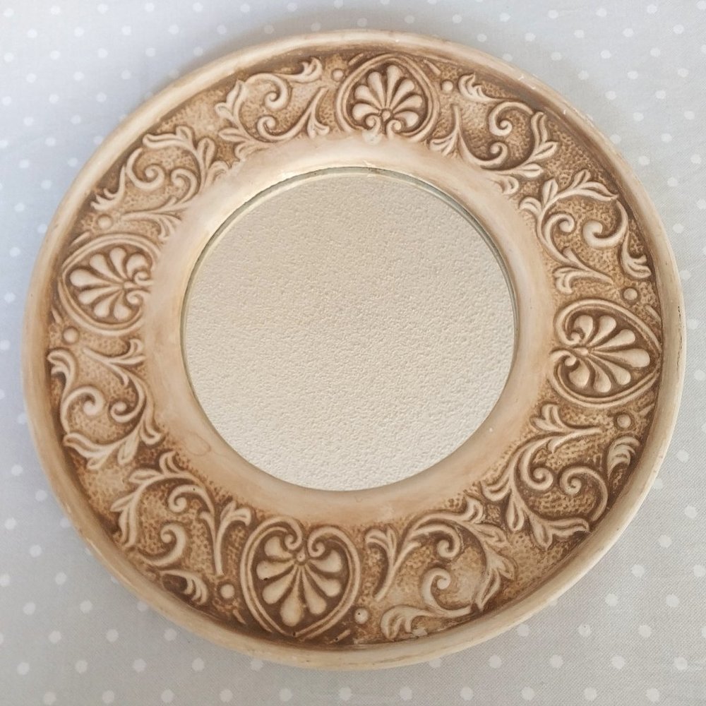 Vintage RK Productions Inc. Hand Cast Stone Collection Victorian Mirror